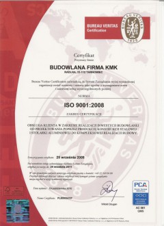 Certyfikat iso 9001-2008